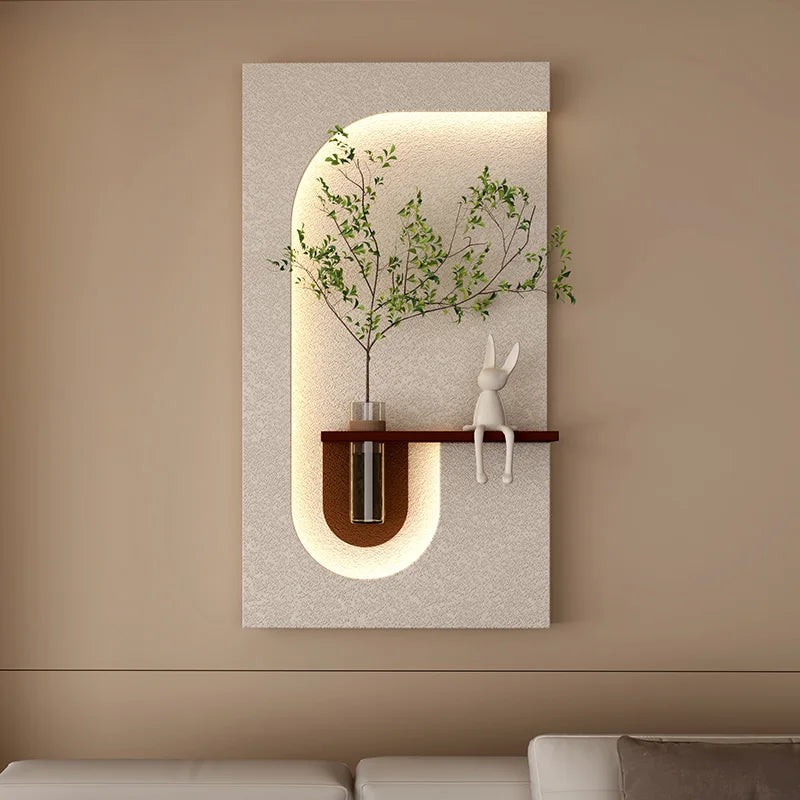 Lampada da Parete a LED con Pianta Verde: Illuminazione Moderna e Design Naturale per la Tua Casa
