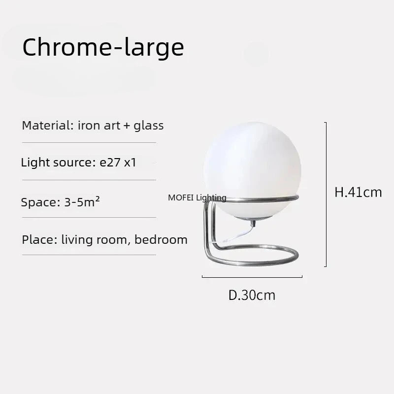 Minimalism Bauhaus White Glass Table Lamp Nordic Home Decor Study Reading Bedroom Bedside Desk Lamp Atmosphere LED Light Lustre