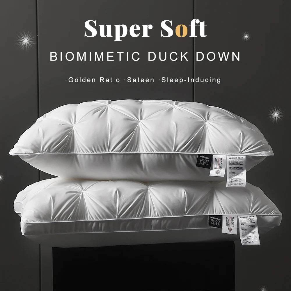High-end Down Comfortable Pillow5-star Hotel Pillow Down Pillow Core Biomimetic Duck Down 3-dimensional Cervical Pillow Core