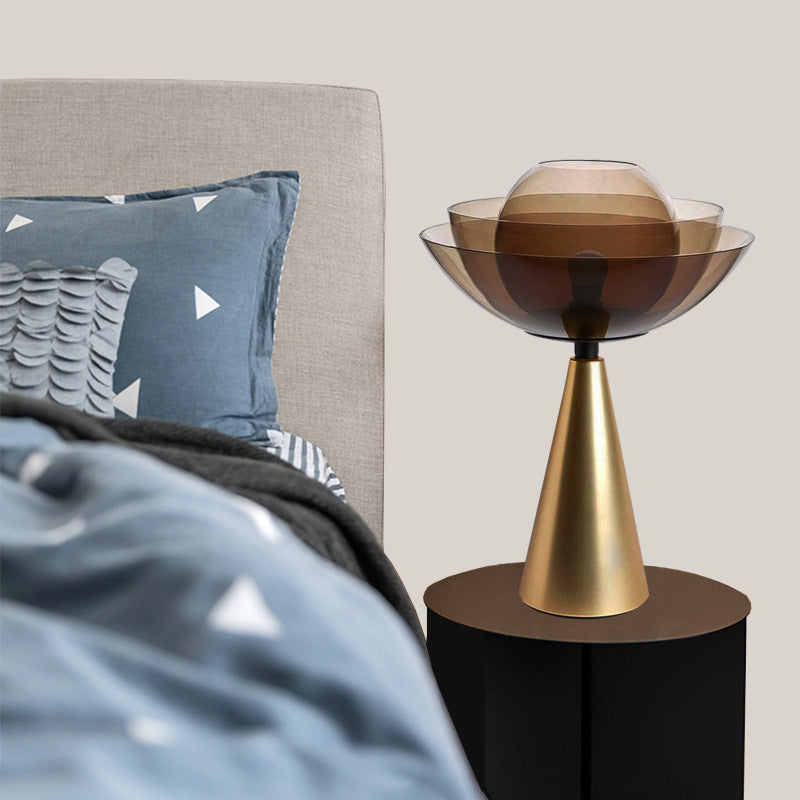 Elegance Fiorita - Lampada da Tavolo a Loto Moderna