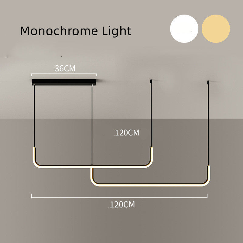 Lampadario Lineare Minimalista per Ufficio e Ristorante