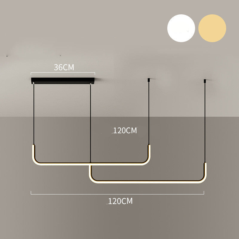 Lampadario Lineare Minimalista per Ufficio e Ristorante