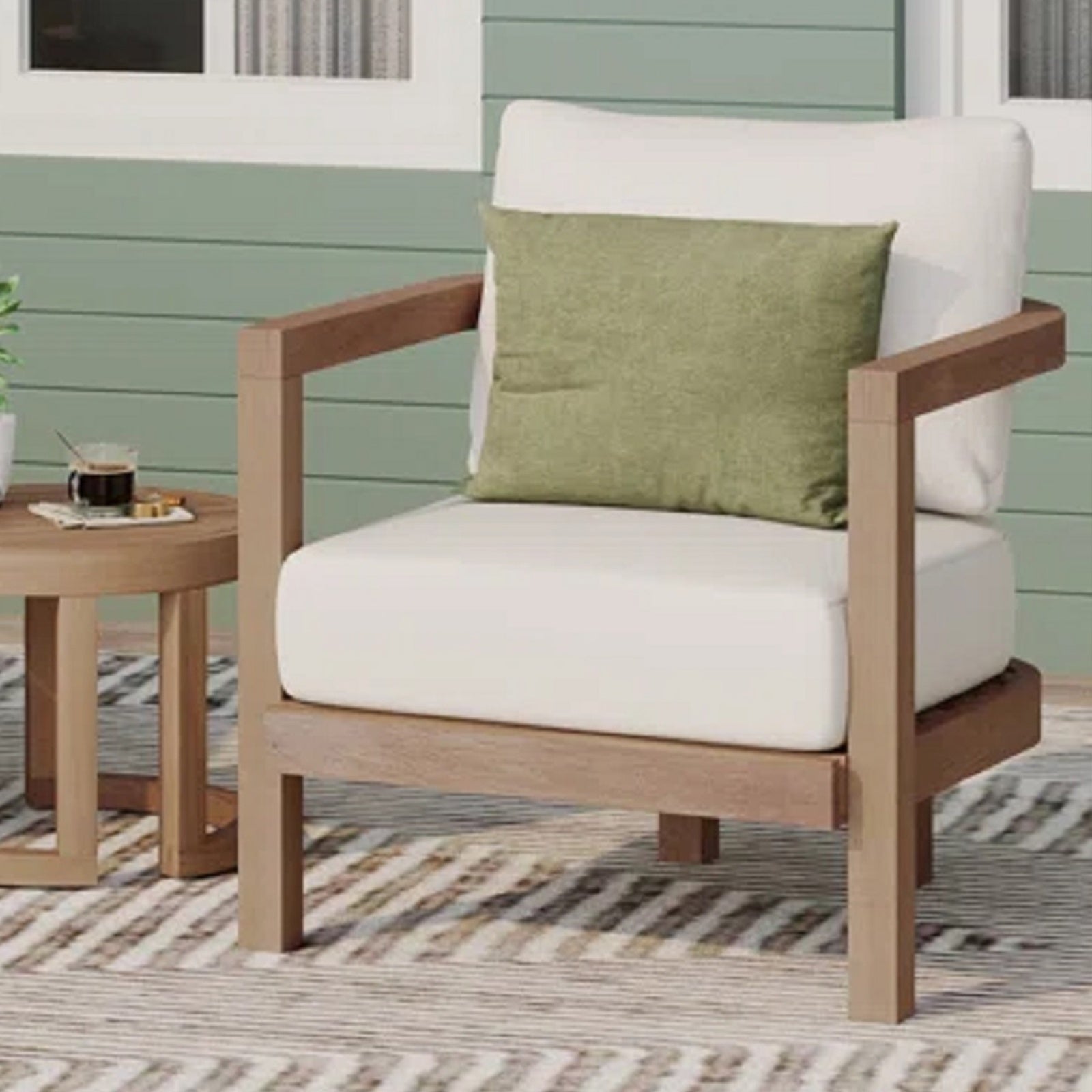 Poltrona da Esterno in Legno di Acacia - Eleganza Naturale e Comfort Premium