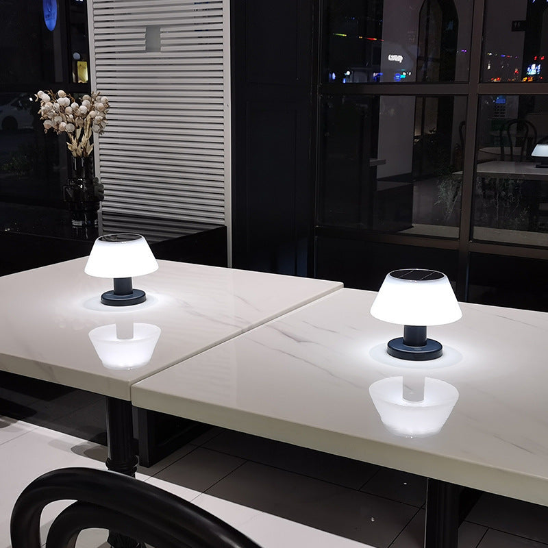 Lampada da Tavolo Solare a LED - Eleganza Versatile per Interni ed Esterni