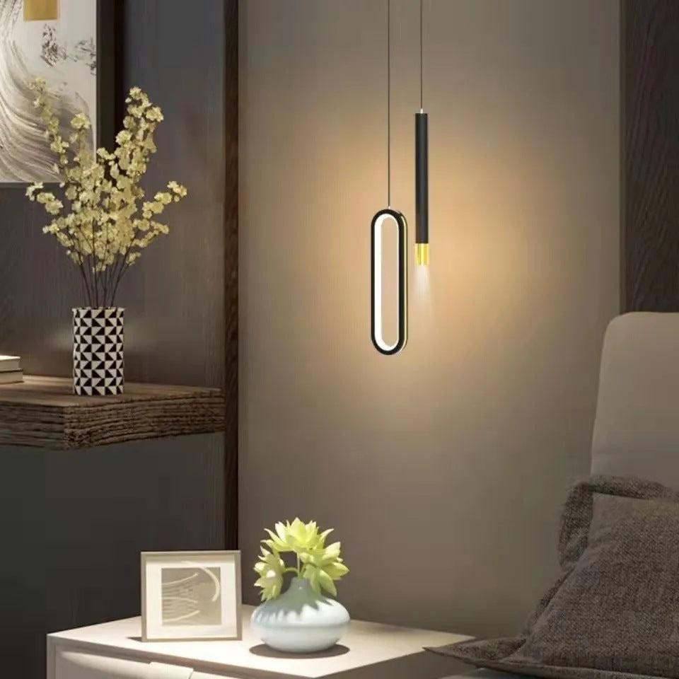 Chandelier Minimalista Nordic Long-Line: Illuminazione Moderna e Creativa