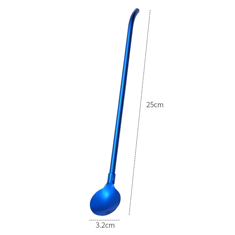 Elfo House - Eleganza e Sostenibilità: Cucchiaio con Cannuccia in Acciaio Inox 304