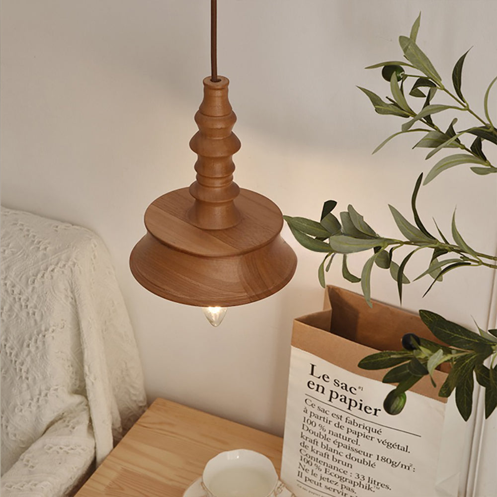 Lampada a Sospensione in Legno – Design Nordico e Illuminazione Naturale