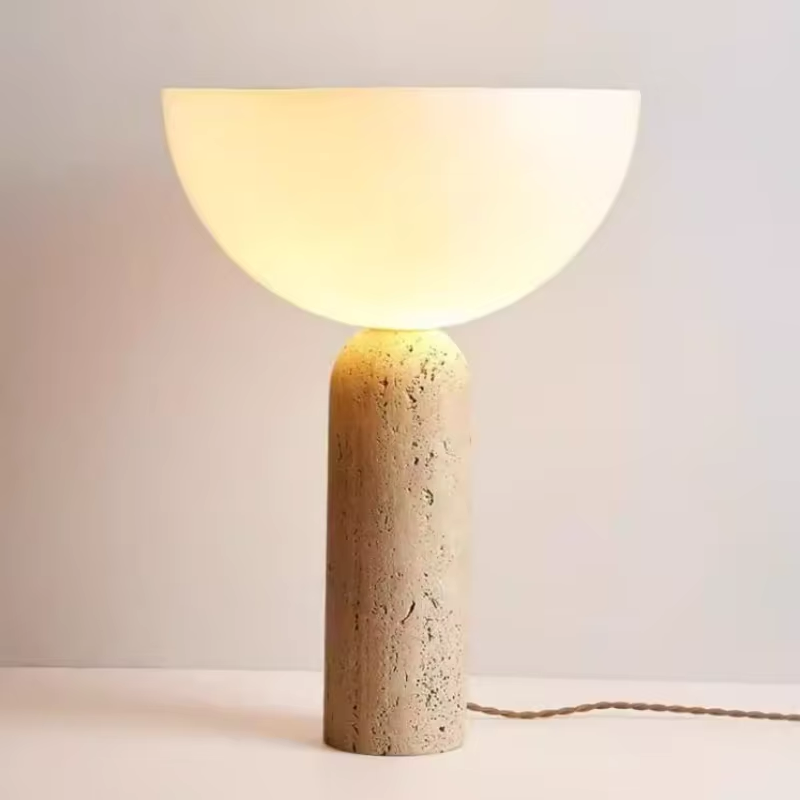Lampada da Tavolo in Marmo con Touch LED: Design Minimalista e Funzionalità