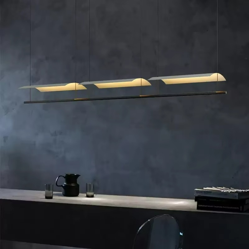 Lampadario Minimalista Scandinavo - Design Lungo e Moderno per Ristoranti e Uffici