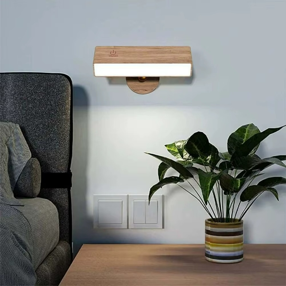 Lampada da Parete a LED in Legno - Versatilità e Stile per Ogni Ambiente