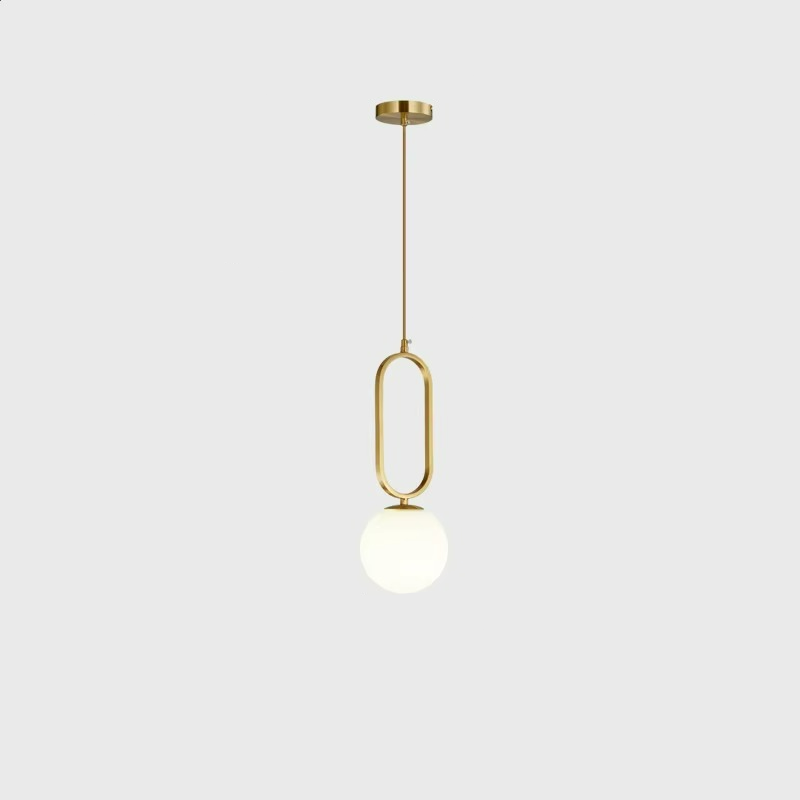 Luce Sferica in Rame - Lampadario Minimalista per Interni Chic