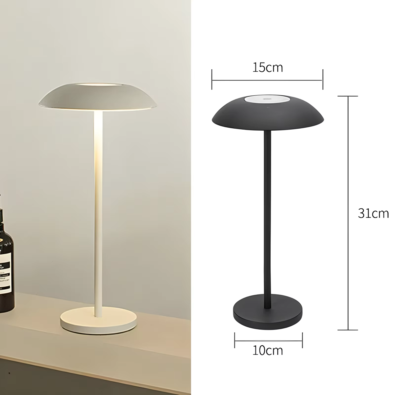 Lampada da Tavolo Vintage con Ricarica Wireless - Eleganza Retrò e Tecnologia Moderna