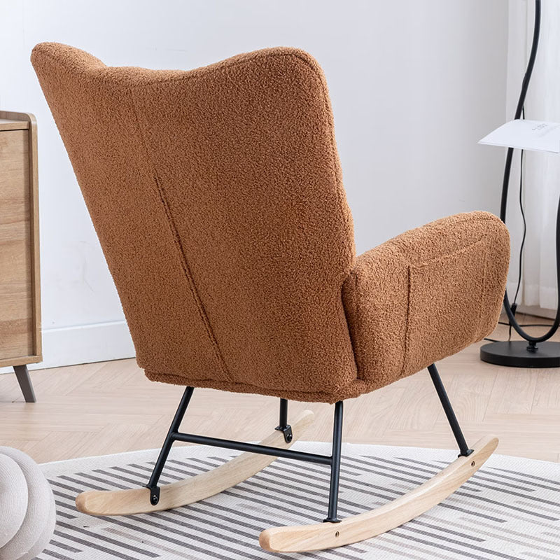 Poltrona Dondolo in Peluche Soft Teddy - Comfort Avvolgente per la Tua Casa