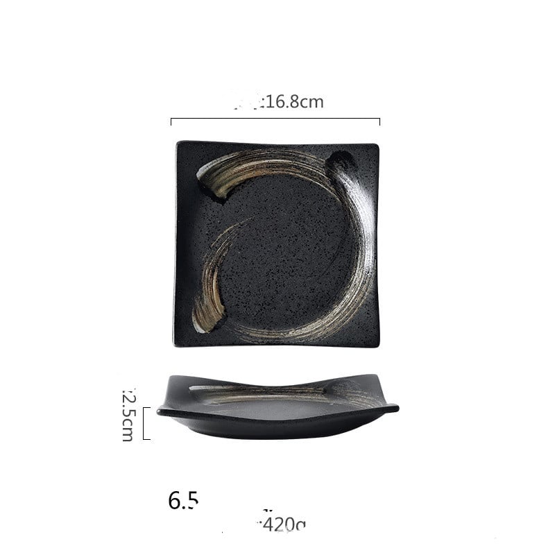 Creative Square Ceramic Sushi and Dessert Plate