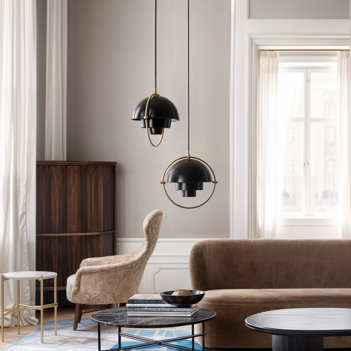 Lampadario a Mezzo Cerchio - Design Moderno per Interni Ricercati