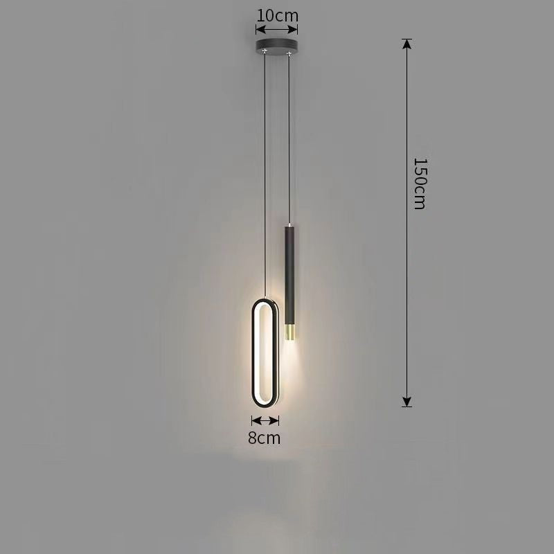 Chandelier Minimalista Nordic Long-Line: Illuminazione Moderna e Creativa